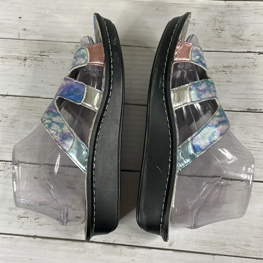 Alegria Venice Impressionista Pastel Watercolor Look Sandals Size 8-8.5